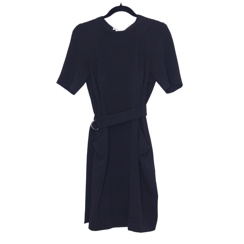 WHISTLES Belted Wrap Around Dress Sheath Knee Length Short Sleeves Women's 6